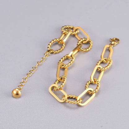 Heart 304 Stainless Steel Titanium Steel 18K Gold Plated No Inlaid Anklet In Bulk