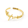Simple 316L Stainless Steel Constellation Ring Jewelry Electroplated For Women