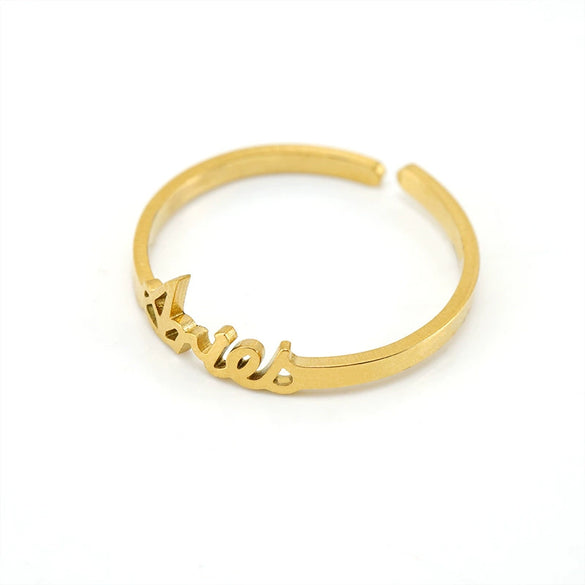Simple 316L Stainless Steel Constellation Ring Jewelry Electroplated For Women