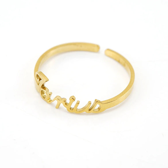 Simple 316L Stainless Steel Constellation Ring Jewelry Electroplated For Women