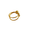 Simple Stainless Steel Geometric Open Ring With Steel Ball Detail Fashion Jewelry For Women And Couples Electroplated High End Style