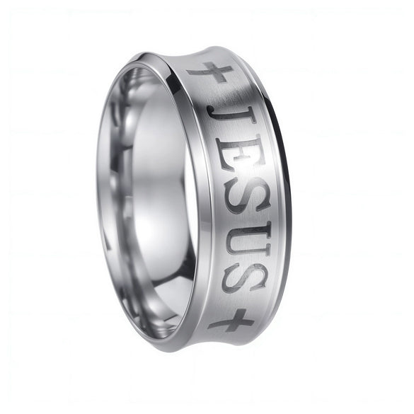 Simple Titanium Steel Geometric Ring Electroplating Unisex Jewelry