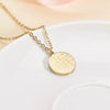 Simple Titanium Steel Letter Pendant Necklace And Earrings Set With Round Charm And Box Chain For Women