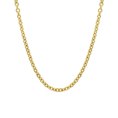 Simple Titanium Steel Plated 18k Gold Jewelry Bare Chain Necklace