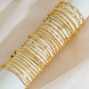 Simple Titanium Steel Unisex Bracelet With 18K Gold Plating Electroplating Treatment Minimalist Style