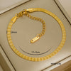 Simple Titanium Steel Unisex Bracelet With 18K Gold Plating Electroplating Treatment Minimalist Style