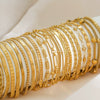 Simple Titanium Steel Unisex Bracelet With 18K Gold Plating Electroplating Treatment Minimalist Style