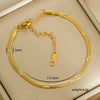 Simple Titanium Steel Unisex Bracelet With 18K Gold Plating Electroplating Treatment Minimalist Style