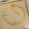 Simple Titanium Steel Unisex Bracelet With 18K Gold Plating Electroplating Treatment Minimalist Style