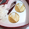 Simple 316L Stainless Steel Women's Earrings With Geometric Pattern And Electroplating Design