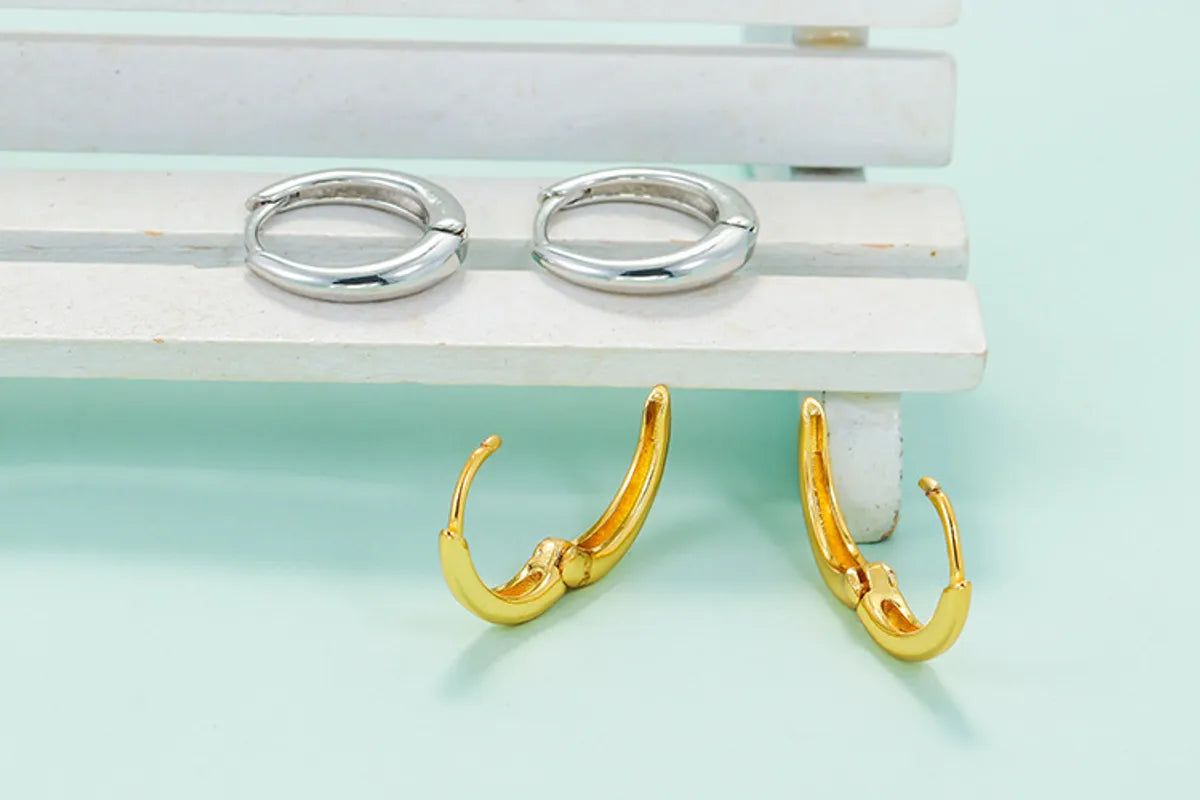 Simple U-shaped Smooth Earrings Wholesale Gooddiy