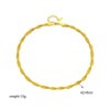 Simple Unisex Braided Twist Goldplated Titanium Steel Chain Jewelry Necklace Bracelet Set With Electroplating