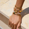 Simple Unisex Donut Style Stainless Steel Electroplated Rope Bracelet Jewelry