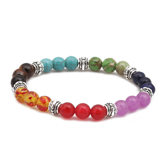 Simple Unisex Handmade Agate Peach Heart Bead Bracelet Jewelry