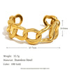 Simple Versatile Personality Water Drop Stainless Steel 18K Gold Plated Flower Chain Bracelet For Women