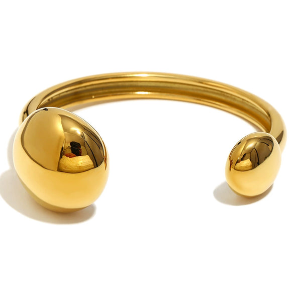 Simple Versatile Personality Water Drop Stainless Steel 18K Gold Plated Flower Chain Bracelet For Women