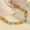 Simple Versatile Personality Women's Jewelry Stainless Steel Geometric Plated 18K Gold Electroplated Clip Twist Combination Chain