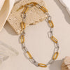 Simple Versatile Personality Women's Jewelry Stainless Steel Geometric Plated 18K Gold Electroplated Clip Twist Combination Chain