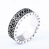 Simple Viking Letters Stainless Steel Unisex Ring Hand Jewelry