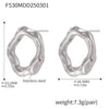 Simple Vintage Style Stainless Steel Ring Earrings With Electroplating For Women