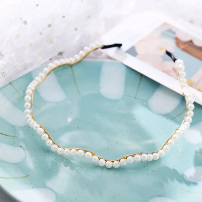 Simple Wave Pearl Headband