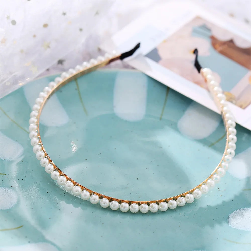 Simple Wave Pearl Headband