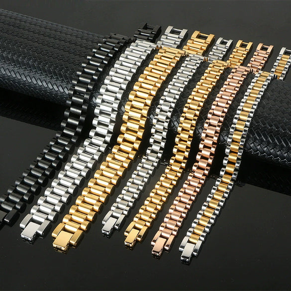 Simple Wave Titanium Steel Bracelet For Men And Women Electroplated Geometric Stainless Steel Jewelry