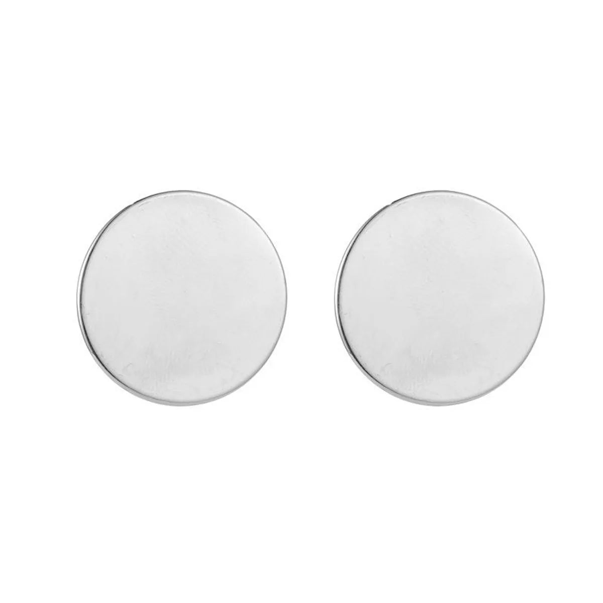 Simple Style Round Plating Alloy No Inlaid Earrings Ear Studs