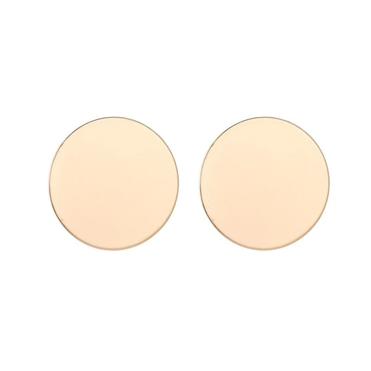 Simple Style Round Plating Alloy No Inlaid Earrings Ear Studs