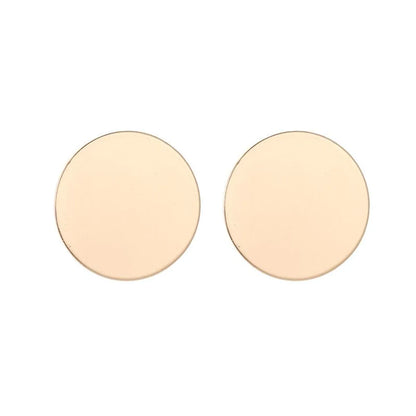 Simple Style Round Plating Alloy No Inlaid Earrings Ear Studs