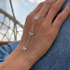 Simple Women's Copper Ring Bracelet With Gold Plated Electroplated Finish Fashion Finger Chain Jewelry