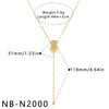 Simple Women's Geometric Rhinestone Studded Stainless Steel Necklace With 18K Gold Plated Finish