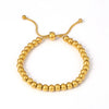 Simple Women's 18K Goldplated Stainless Steel Geometric Ball Pullout Bracelet With Electroplating