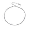 Simple Women's Stainless Steel Double Layer Chain Anklet With Heart Shaped Pendant Fashion Jewelry Accessory