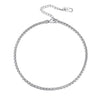 Simple Women's Stainless Steel Double Layer Chain Anklet With Heart Shaped Pendant Fashion Jewelry Accessory