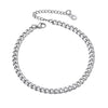 Simple Women's Stainless Steel Double Layer Chain Anklet With Heart Shaped Pendant Fashion Jewelry Accessory