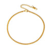 Simple Women's Stainless Steel Double Layer Chain Anklet With Heart Shaped Pendant Fashion Jewelry Accessory
