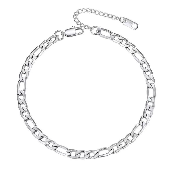 Simple Women's Stainless Steel Double Layer Chain Anklet With Heart Shaped Pendant Fashion Jewelry Accessory