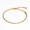 Simple Women's Stainless Steel Necklace Bracelet Suit With 18K Gold Plated Pvd Furnace Vacuum Real Gold Plating Chain Jewelry