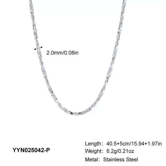 Simple Women's Stainless Steel Necklace Bracelet Suit With 18K Gold Plated Pvd Furnace Vacuum Real Gold Plating Chain Jewelry