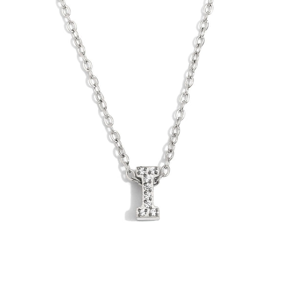 Simple Women's Stainless Steel Plated 18K Gold Letter Pendant Necklace With Electroplating