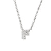 Simple Women's Stainless Steel Plated 18K Gold Letter Pendant Necklace With Electroplating