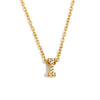 Simple Women's Stainless Steel Plated 18K Gold Letter Pendant Necklace With Electroplating