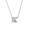 Simple Women's Stainless Steel Plated 18K Gold Letter Pendant Necklace With Electroplating
