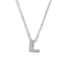 Simple Women's Stainless Steel Plated 18K Gold Letter Pendant Necklace With Electroplating