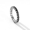 Single Row Diamond Finger Ring For Women Sterling Silver Geometric Simple Light Luxury Niche Design Full Diamond Ring