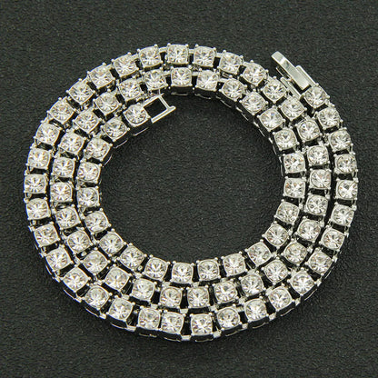 Single-Row Diamonds One-Row Diamond Necklace Full Of Diamonds Tennis Chain