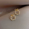 Small Bowknot Electroplated Fashionable Internet Popular Elegant All Match Earrings For Women