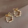 Small Bowknot Electroplated Fashionable Internet Popular Elegant All Match Earrings For Women