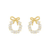 Small Bowknot Electroplated Fashionable Internet Popular Elegant All Match Earrings For Women